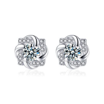 Bông Tai Bạc Nữ Nam đính Kim Cương Moissanite Zariah LILI 166754 5