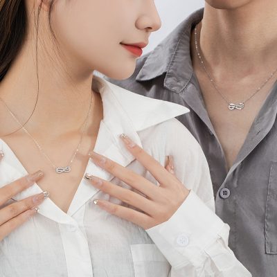 Dây Chuyền Bạc đôi đính đá CZ Vô Cực Fiona LILI 166722 7
