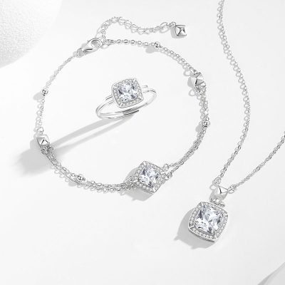 Dây Chuyền Bạc Nữ đính đá CZ Starry And Dazzling LILI 166689 1