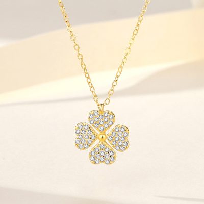 Dây Chuyền Bạc Nữ đính đá CZ Cỏ 4 Lá Laura LILI 166574 1