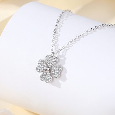 Dây Chuyền Bạc Nữ đính đá CZ Cỏ 4 Lá Laura LILI 166574 3