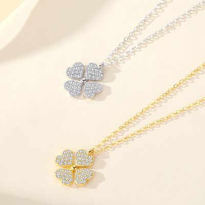Dây Chuyền Bạc Nữ đính đá CZ Cỏ 4 Lá Laura LILI 166574 4