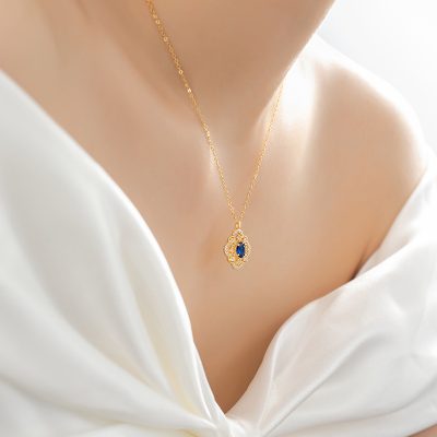 Dây Chuyền Bạc Nữ đính đá CZ Cỏ 4 Lá Mariah LILI 166698 3