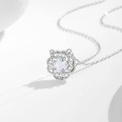 Dây Chuyền Bạc Nữ đính đá CZ Cỏ 4 Lá Serena LILI 166643 4