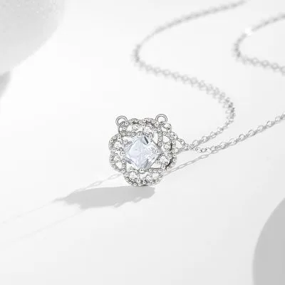 Dây Chuyền Bạc Nữ đính đá CZ Cỏ 4 Lá Serena LILI 166643 4