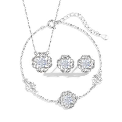 Dây Chuyền Bạc Nữ đính đá CZ Cỏ 4 Lá Serena LILI 166643 5