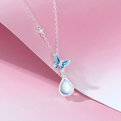 Dây Chuyền Bạc Nữ đính đá CZ Hồ điệp Everlee LILI 166706 2