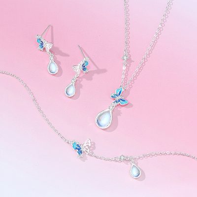 Dây Chuyền Bạc Nữ đính đá CZ Hồ điệp Everlee LILI 166706 4