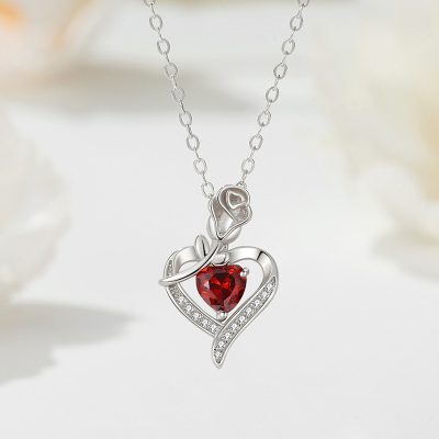 Dây Chuyền Bạc Nữ đính đá CZ Hoa Hồng Tình Yêu Azalea LILI 166593 5