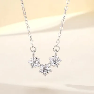 Dây Chuyền Bạc Nữ đính đá CZ Ngôi Sao 5 Cánh Aurelia LILI 166618 1