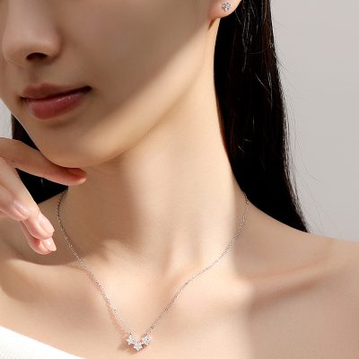 Dây Chuyền Bạc Nữ đính đá CZ Ngôi Sao 5 Cánh Aurelia LILI 166618 3