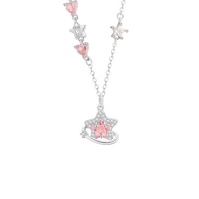 Dây Chuyền Bạc Nữ đính đá CZ Ngôi Sao Tình Yêu Aisha LILI 166659 1