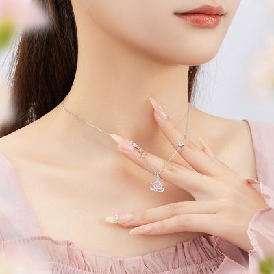 Dây Chuyền Bạc Nữ đính đá CZ Ngôi Sao Tình Yêu Aisha LILI 166659 5