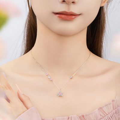 Dây Chuyền Bạc Nữ đính đá CZ Ngôi Sao Tình Yêu Aisha LILI 166659 6