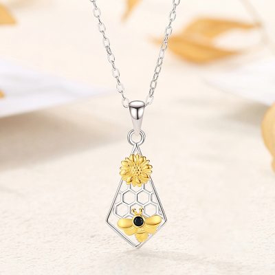 Dây Chuyền Bạc Nữ đính đá CZ Ong Mật Cute LILI 166627 1