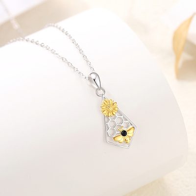 Dây Chuyền Bạc Nữ đính đá CZ Ong Mật Cute LILI 166627 2