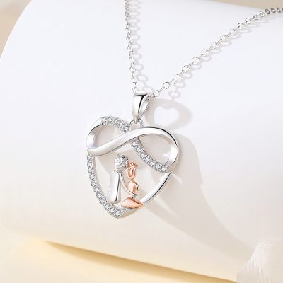 Dây Chuyền Bạc Nữ đính đá CZ Tình Yêu Vĩnh Cửu Alivia LILI 166635 3