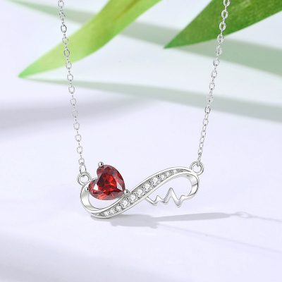 Dây Chuyền Bạc Nữ đính đá CZ Tình Yêu Vĩnh Cửu Aniyah LILI 166604 1