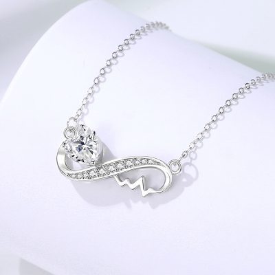 Dây Chuyền Bạc Nữ đính đá CZ Tình Yêu Vĩnh Cửu Aniyah LILI 166604 2