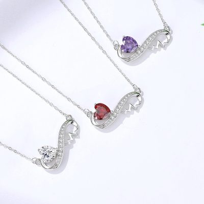 Dây Chuyền Bạc Nữ đính đá CZ Tình Yêu Vĩnh Cửu Aniyah LILI 166604 3