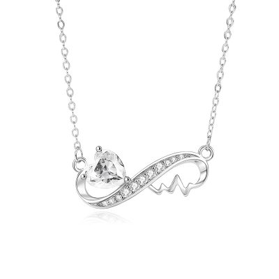 Dây Chuyền Bạc Nữ đính đá CZ Tình Yêu Vĩnh Cửu Aniyah LILI 166604 7