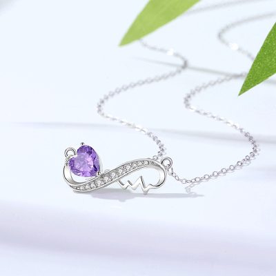 Dây Chuyền Bạc Nữ đính đá CZ Tình Yêu Vĩnh Cửu Aniyah LILI 166604 8