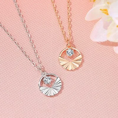 Dây Chuyền Bạc Nữ đính đá CZ Tròn Cách điệu Amora LILI 166487 1