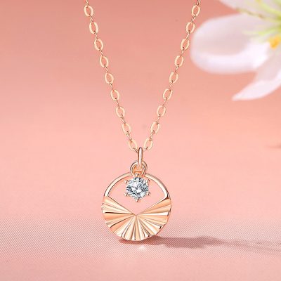 Dây Chuyền Bạc Nữ đính đá CZ Tròn Cách điệu Amora LILI 166487 2