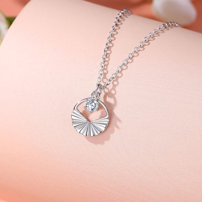 Dây Chuyền Bạc Nữ đính đá CZ Tròn Cách điệu Amora LILI 166487 3