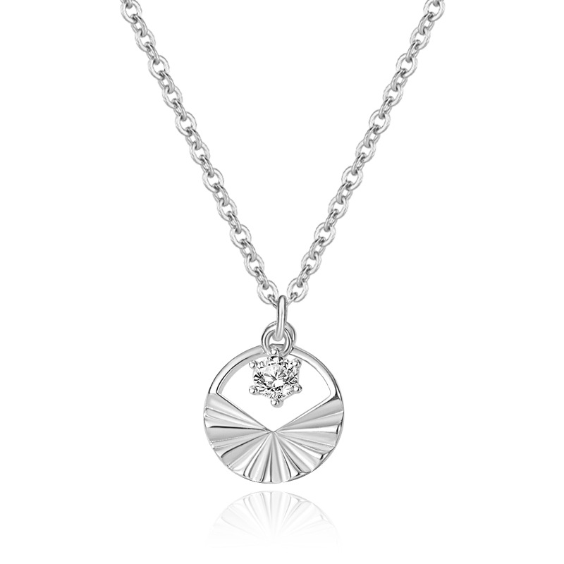Dây Chuyền Bạc Nữ đính đá CZ Tròn Cách điệu Amora LILI 166487 4