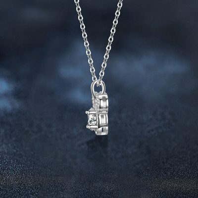 Dây Chuyền Bạc Nữ đính Kim Cương Moissanite Chuột Mickey LILI 166424 2