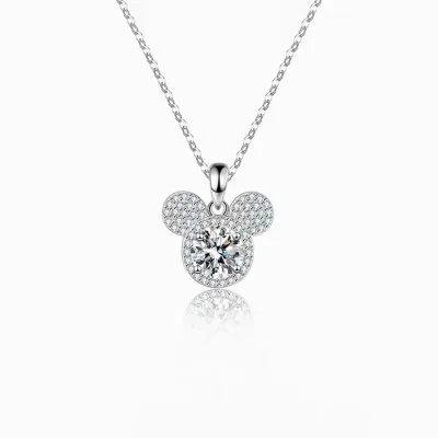 Dây Chuyền Bạc Nữ đính Kim Cương Moissanite Chuột Mickey LILI 166424 4