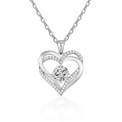 Dây Chuyền Bạc Nữ đính Kim Cương Moissanite Hình Trái Tim Paige LILI 166452 4