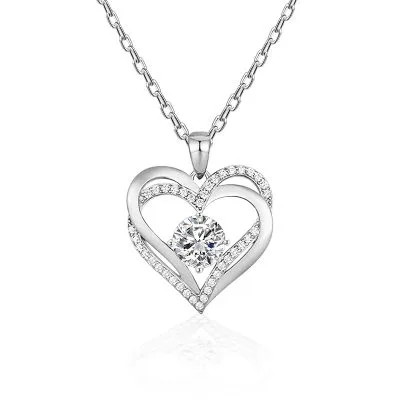Dây Chuyền Bạc Nữ đính Kim Cương Moissanite Hình Trái Tim Paige LILI 166452 4