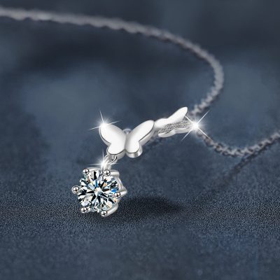 Dây Chuyền Bạc Nữ đính Kim Cương Moissanite Hồ điệp Giselle LILI 166429 2