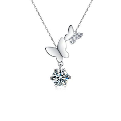 Dây Chuyền Bạc Nữ đính Kim Cương Moissanite Hồ điệp Giselle LILI 166429 5