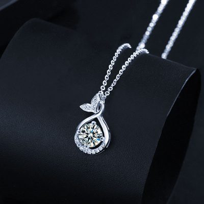 Dây Chuyền Bạc Nữ đính Kim Cương Moissanite Nàng Tiên Cá Trinity LILI 166436 1
