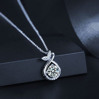 Dây Chuyền Bạc Nữ đính Kim Cương Moissanite Nàng Tiên Cá Trinity LILI 166436 2