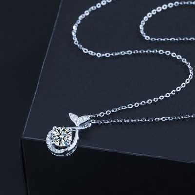 Dây Chuyền Bạc Nữ đính Kim Cương Moissanite Nàng Tiên Cá Trinity LILI 166436 3