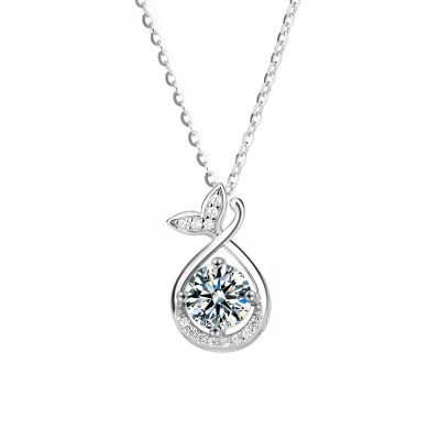 Dây Chuyền Bạc Nữ đính Kim Cương Moissanite Nàng Tiên Cá Trinity LILI 166436 5