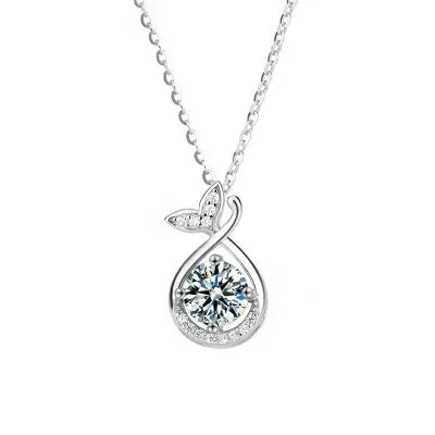Dây Chuyền Bạc Nữ đính Kim Cương Moissanite Nàng Tiên Cá Trinity LILI 166436 5
