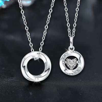 Dây Chuyền đôi Bạc đính Kim Cương Moissanite Tình Yêu Vĩnh Cửu Astrid LILI 166713 1