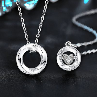 Dây Chuyền đôi Bạc đính Kim Cương Moissanite Tình Yêu Vĩnh Cửu Astrid LILI 166713 2