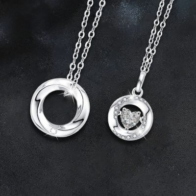 Dây Chuyền đôi Bạc đính Kim Cương Moissanite Tình Yêu Vĩnh Cửu Astrid LILI 166713 3