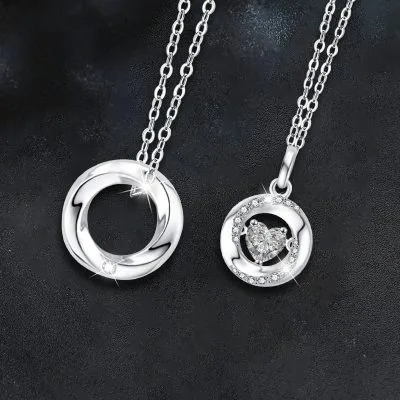 Dây Chuyền đôi Bạc đính Kim Cương Moissanite Tình Yêu Vĩnh Cửu Astrid LILI 166713 3