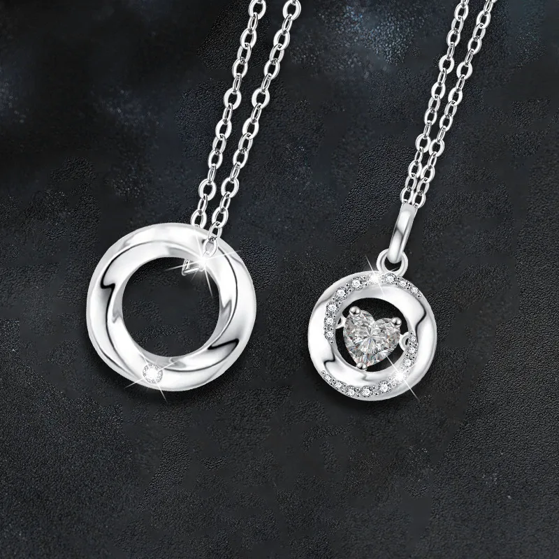 Dây Chuyền đôi Bạc đính Kim Cương Moissanite Tình Yêu Vĩnh Cửu Astrid LILI 166713 3