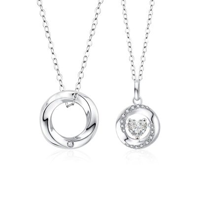 Dây Chuyền đôi Bạc đính Kim Cương Moissanite Tình Yêu Vĩnh Cửu Astrid LILI 166713 5
