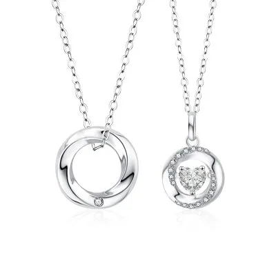 Dây Chuyền đôi Bạc đính Kim Cương Moissanite Tình Yêu Vĩnh Cửu Astrid LILI 166713 5