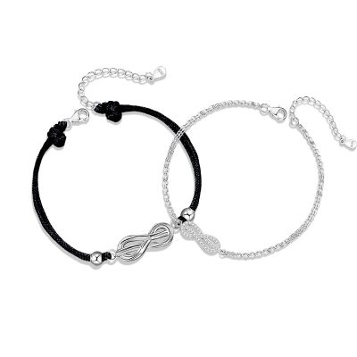 Lắc Tay Bạc Cặp đôi đính đá CZ Vô Cực Aitana LILI 166156 5