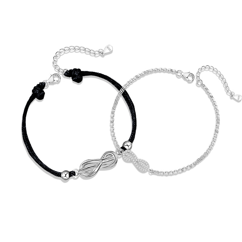 Lắc Tay Bạc Cặp đôi đính đá CZ Vô Cực Aitana LILI 166156 5